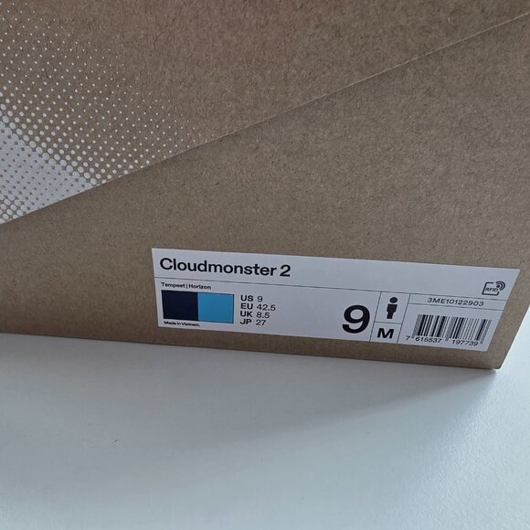 On Cloudmonster 2 - 9 - Tempest/Horizon - New in Box - Picture 3 of 4